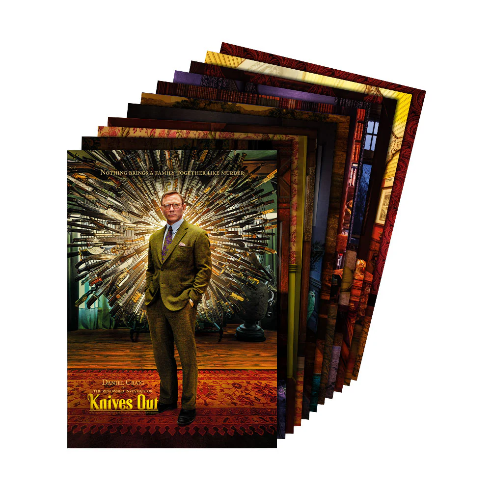 Set of Eleven Knives Out Character Mini Posters