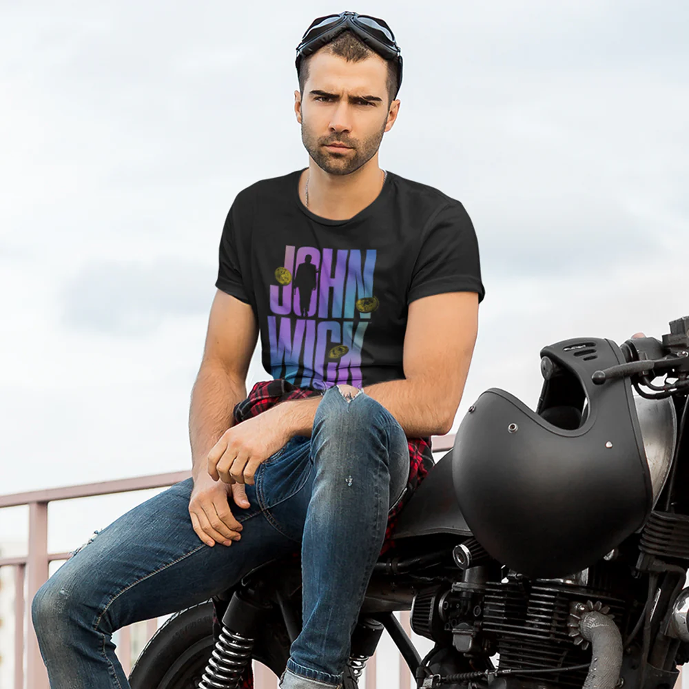 Coin Gradient Black T-Shirt from John Wick - Image 2