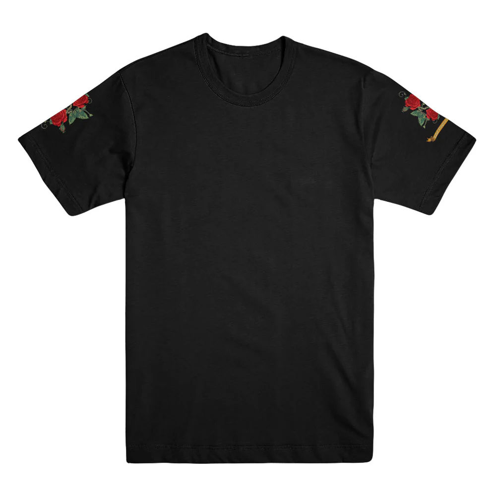 Songbirds & Snakes x Trish Summerville Rose Unisex Black Tee - Image 2