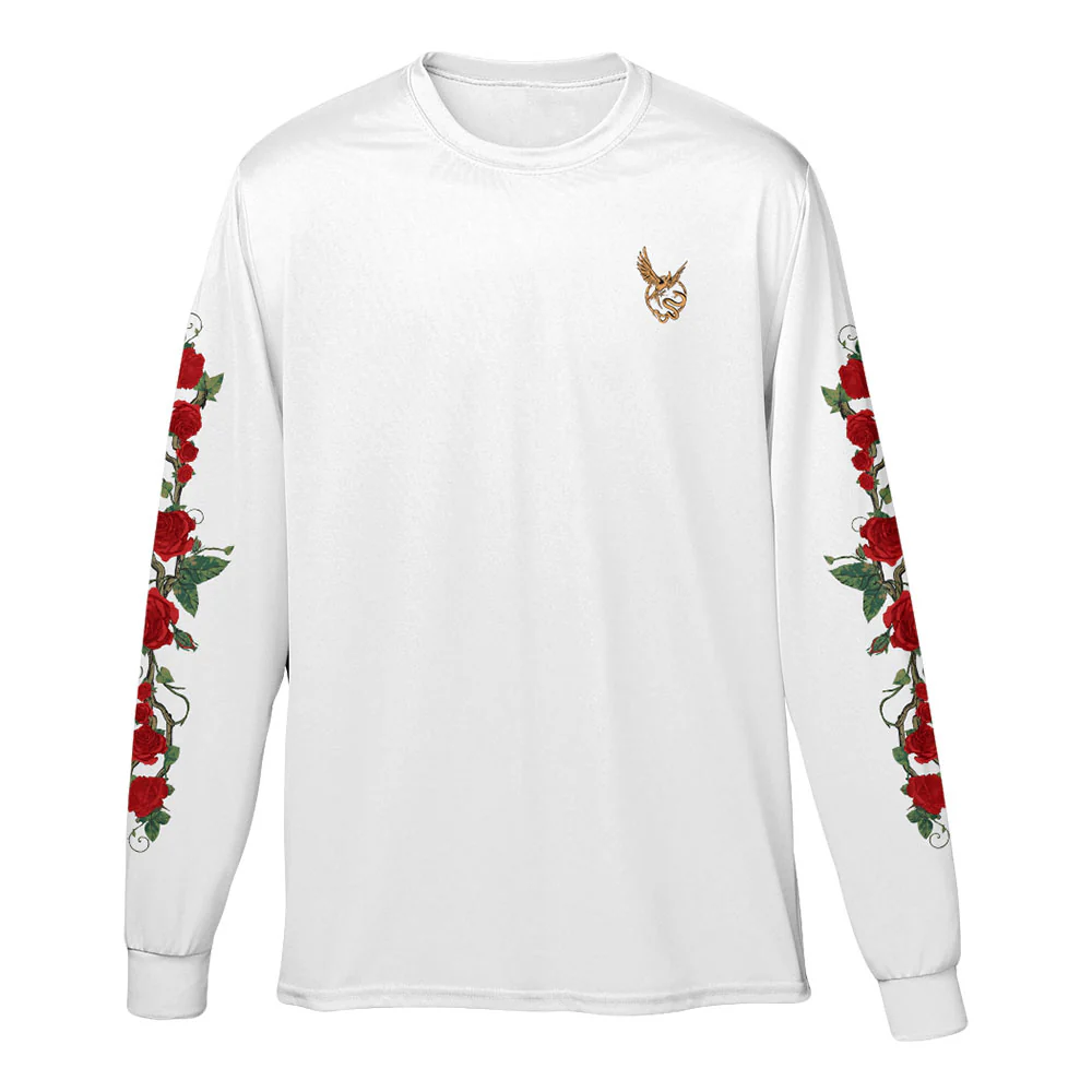 Songbirds & Snakes x Trish Summerville Roses White Long Sleeve - Image 2